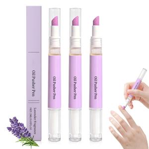 2 x 2 in 1 Cuticle Oil Pusher Pen, Ceramic Cuticle Remover Pen, Nourish, Moisturize & Brighten Nails (3pcs)