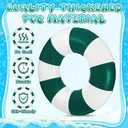 Foilswirl 47.24 Inch Jumbo Inflatable Pool Floats for Adult White Striped Pool Inner Rings Swimming Inflatable Floaties Tube Women Summer Beach Bachelorette Wedding Decor