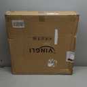 VINGLI 6ft Pre-Lit Pop Up Christmas Tree with 150 Lights, Fully Decorated Flocked Pencil Collapsible Tree for Holiday Party Decorations (Red & Green)