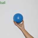 4 inch Therapy Ball for Release Hip Flexors, Pain Relief for Lower Back Thigh Muscles, Small Exercise Ball for Physical Therapy, Blue