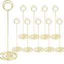 Table Number Holders 10Pcs - 8.75 inch Tall Table Number Stands Place Card Holder for Wedding Party Graduation Reception Restaurant Home Photo Picture Office Memo (Gold, 8.75")