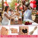 Tenare 48 Pcs Mother's Day Treat Boxes, Heart Kraft Paper Bakery Cupcake Cookie Boxes with Window for Wedding Chocolate Doughnut Holiday Pastries, 4x4x2.5 Inches