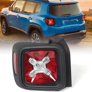 Huray Tail Light for Jeep Renegade 2015-2022 OE Tail Lamp Replacement (Black, Driver Side (Left))