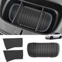 LUCKEASY 2PCS Front Trunk Mat & Front Trunk Divider for Tesla Model Y Juniper 2025 2026 (Not Fit Standard) Storage Separation for Model Y Juniper Accessories Black