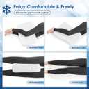 Cooling Leg Pillow for Side Sleepers 100% Cooling Fabric Knee Pillow for Side Sleeping, Leg Elevation Memory Foam Pillow for Hip/Back/Sciatica Pain Relief Helps Spine Alignment -15"x25" (Cooling, M)