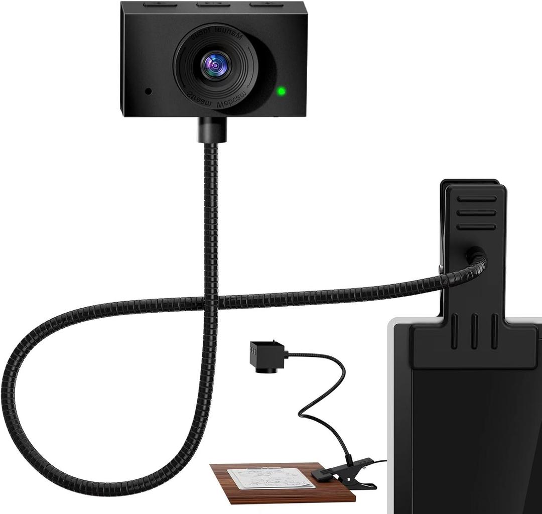 Eye Contact Webcam with Microphone for PC, 1080P Center cam for mac, 95FOV Middle-Screen Center cam, USB computer camera Plug&Play, for desktop computer Facetime Compatible with macOS&Windows (Black)