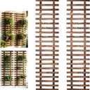 2 Pcs Wall Planter for Indoor Outdoor Plants - Wooden Wall Amounted Plant Holder for Hanging Pots, Vertical Pack Wood Garden Trellis for Climbing Plants Orchid Ivy Vine Rose Patio Home Decor, 47.24"