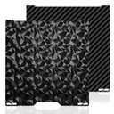 335×325mm PET PEO Double Side Build Plate for Bambu Lab A2L/H2C, Smooth Diamond PEO+Carbon Fiber PET Spring Steel Sheet Plate for Bambu Labs 3D Printer