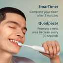 Philips Sonicare 4100 Series Electric Toothbrush - Sonic Toothbrush with Advanced Sonic Technology, Pressure Sensor, Two Intensity Settings, Smartimer & Quadpacer, White, Model HX3681/23