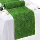 TURSTIN Artificial Grass Table Runners 14 x 72 Inch Green Grass Tabletop Synthetic Grass Carpet Rug Table Decorations for Spring Summer, Wedding, Birthday Party Decor
