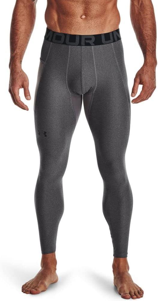 Under Armour Men's HeatGear Armour Leggings , Carbon Heather (090)/ Black, Medium