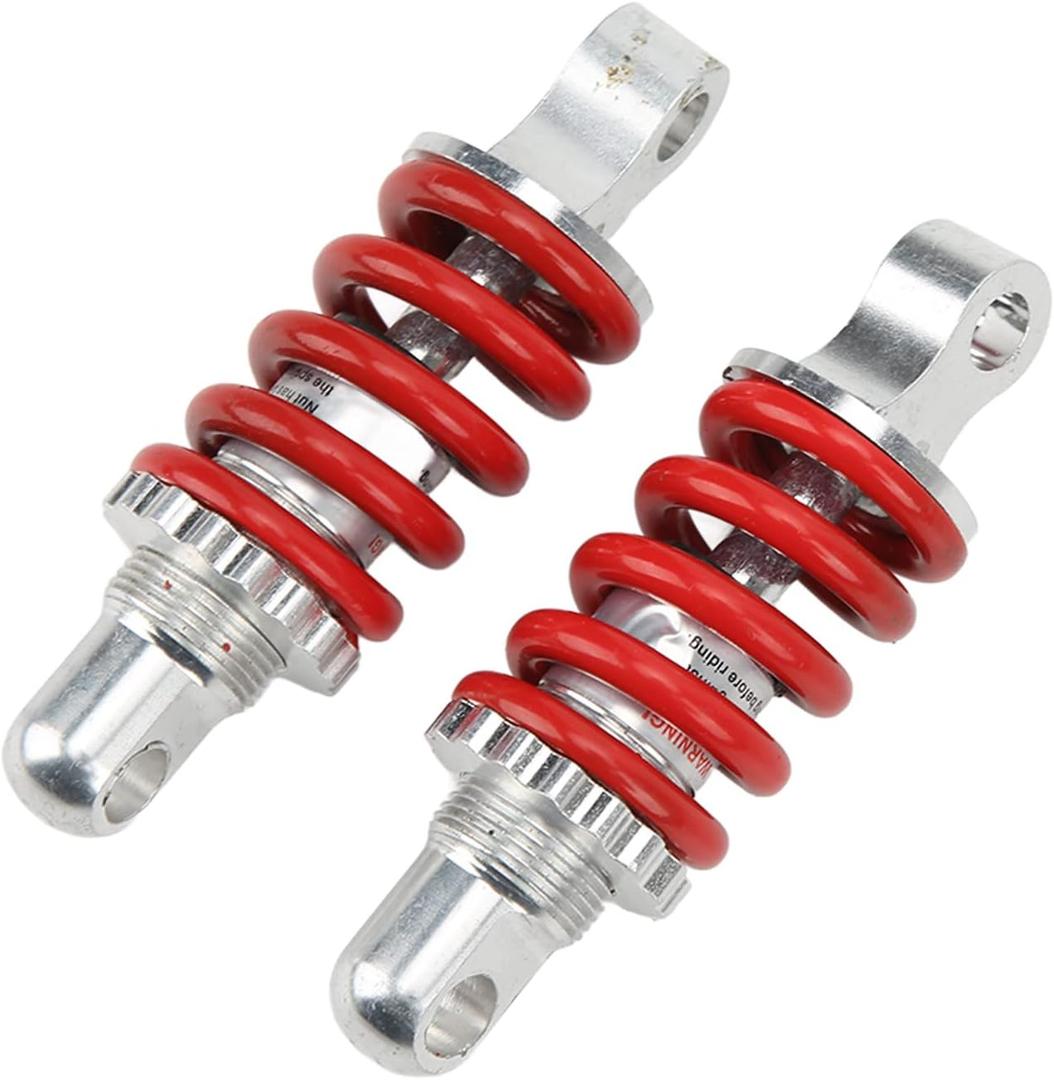 Aramox Universal Rear Spring Assisted Shock Absorber, 100mm, Aluminum Alloy Adjustable Suspension for ATV Scooter
