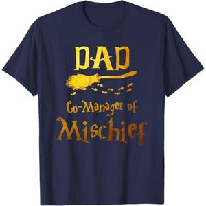 Magical Dad Manager of Mischief Birthday Family Matching T-Shirt L