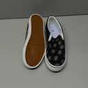 Women's Slip on Shoes Canvas Sneakers Loafers Non Slip Shoes Low Top Casual Shoes (Black/White, 7.5)