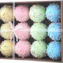 Pastel Christmas Tree Ornaments Decorations, 12 Pcs 3.1 Inch Macaron Shatterproof Foam Christmas Ball Ornaments Set, Christmas Tree Hanging Pendants Xmas Tree Decoration