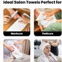 Avalon Towels Salon Towel - White Hand Towels Bulk Pack of 24 - 100% Cotton Absorbent Spa, Facial & Gym Towel for Working Out - 16x27 Inches (Not Bleach Proof)