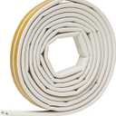 Frost King V25WA D-Section Rubber Self-Stick Weatherseal Tape, 5/16" W, 1/4" T, 17 ft L, White