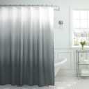 Creative Home Ideas Waffle Weave Shower Curtain Set, 70" x 72", Dark Grey Ombre 13 Piece (70"W x 72"L (Pack of 1), Dark Grey Ombre)