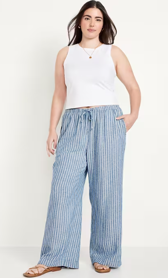 High-Waisted Linen-Blend Super Wide-Leg Pants | Old Navy, S High-Waisted Linen-Blend Super Wide-Leg Pants | Old Navy, S