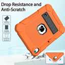 BMOUO Case for iPad (A16) 11th Generation 11 Inch 2025/iPad 10th Generation 10.9" 2022 - with Kickstand & Pencil Holder, Heavy Duty Shockproof Protective iPad 11th 10th Generation Case, Orange