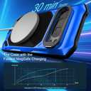 Google Pixel 10 Pro XL/9 Pro XL Metal Case with Camera Cover Kickstand, Built-in Tempered Glass Screen Protector, Heavy Duty Military Grade Shockproof Full Body Case 2025 (Blue)
