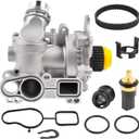 Aluminum Water Pump With Belt 2.0L L4 Compatible with A3 A4 A5 A6 Q3 Q5 TT Passat Jetta Golf GTI Eos Beetle CC Replace 06H121026AF 1312460