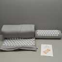 ProsourceFit Acupressure Mat and Pillow Set for Back/Neck Pain Relief and Muscle Relaxation (XL, Grey/White)