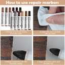 SEISSO Furniture Repair Kit, Wood Markers for Scratches, 12 Colors Furniture Touch-up Markers and Wood Fillers, New Upgrade Wood Repair Kit - Restore Wooden Table, Cabinet, Floors, Door