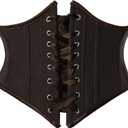 Scarlet Darkness Corset Belt for Women Floral Lace Up Boned Underbust Corset Waist Belts (16)