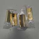 QCAA Three Fold Shutter Hinge, Half Surface for Shutter, Cabinet, Furniture, 2-1/2" x 1.2mm, Brass Plated, Made in Taiwan, 4 Pack