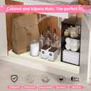 Sdpeia Under Sink Mat for [31" x 22"] Cabinet, Upgraded Silicone Waterproof Mat Kitchen Cabinet Liner Cabinet Protector Kitchen Organizers and Storage (Cream)