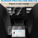 Tempered Glass Screen Protector Front/Rear Screen Fit for Tesla New Model Y Juniper & 2024-2026 Model 3 Highland, No More Glare& Fingerprint, Tempered Glass Protector with Alignment Kit,Front& Rear Protector - [2-Pack]