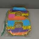 Rainbow Number 6 Pinata Rainbow Pinata with Bat Stick Blindfold for Kids 6th Birthday Party Supplies Fiesta Centerpieces Anniversary Celebrations (16.1 x 10.6 x 3.2 Inches)