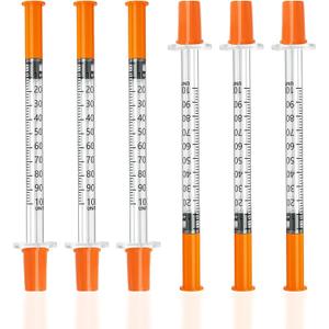 1ml 31G 1/2"(12.7mm) Individually Wrapped, U-100 Lab Syring Box of 100