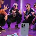 Stocking Stuffers for Teens Girls Women Adults Cell Phone Stand: Phone Holder for Desk with Mood Cube Gag Gifts for Boys Men Wife Mom Friends Funny Cool Gadget Christmas White Elephant Useful Gifts (2, Purple&Green+Blue&Brown)