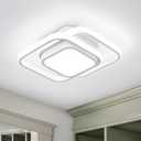 CANEOE Small Ceiling Light, Square Modern LED Ceiling Light Fxitures, Cool White Hallway Light Fixture Ceiling for Bedroom Kitchen Living Room Study Asile Lamp Corridor Lights (White) (1 Pack)