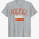 Vintage Retro Faded Polska Poland Flag Polish Pride T-Shirt M