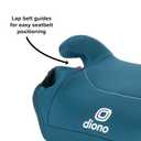 Diono Solana, No Latch, Pack of 2 Backless Booster Car Seats, Lightweight, Machine Washable Covers, Cup Holders, Blue Razz Ice