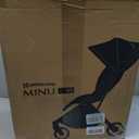 UPPAbaby Minu V3 Travel Stroller - Lightweight + Compact Design - One-Hand Fold + Unfold - from Birth + Overhead Compatible - Ada (Sandstone/Carbon Frame/Chestnut Leather)