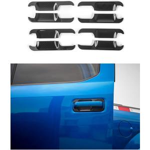 JeCar Exterior Door Handle Bowl Decoration Trim Cover for 2015-2020 Ford F150 4 Door (Carbon Fiber Look)