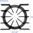PA060037 Heavey-Duty Cast Iron Spider Grates, 6 Burner Grate Replacement for Viking Gas Range Oven Stove Top Parts Cooktop Grate Stove Rack PA060024, 10.9"L x 10"W