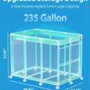 Pool Storage Bin, XXL Large Rolling Mesh Pool Float Storage with 10 Upgraded Wheels, Outdoor Pool Toy Organizer Basket for Noodles, Floats, Goggles & Swimming Accessories, Cyan