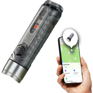 FlashFinder Key Finder, Find My Compatible, 2-in-1 Keychain Flashlight + Item Finder, USB-C Rechargeable Battery, Stealth Design, Dual-Color Alarm Light, Find My Keys, Find Keys, Keychain Light