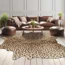 Leopard Rug Cheetah Print Rug: 8x10 Feet Large Animal Area Carpet Western Decor for Bedroom Living Room