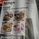 Ninja Foodi Air Fryer w/ Smart Cook Thermometer | 6-in-1 Air Fry, Roast, Bake, Dehydrate & More | DualZone Match Cook & Smart Finish, 2 Independent Baskets | XL 10 Qt, Stainless Steel | Black, DZ550