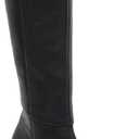 VOMIRA Knee High Boots Women Square Toe Kitten Heel Boot