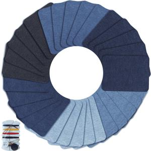 30PCS Iron on Patches for Jeans Denim Patches for Inside Jeans for Repair Pants Jeans Denim Pockets Bags Knees Elbow Holes