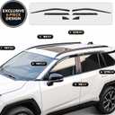 Shatterproof Out-Channel Window Deflectors for Toyota RAV4 2019 2020 2021 2022 2023 2024 2025, Rain Guards, Window Visors for Cars Vent Deflector Car Accessories 6 pcs (for RAV4 19-25 6-Piece Chrome)