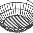 Charcoal Basket for Big Green Egg Large, Porcelain Steel Ash Fire Basket for Kamado Joe Classic for Pit Boss Louisiana Grills Large BGE Grill Dome Charcoal Holder BBQ Part