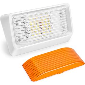 Kohree 320Lumen LED RV Porch Light Exterior Utility Light 12v Lighting Fixture, Replacement Lighting for RVs, Trailers, Campers, 5th Wheels. White Base, Clear and Amber Lenses Included (1 Pack with Two Lens)